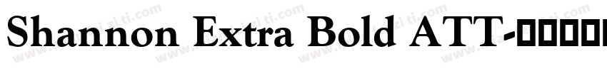 Shannon Extra Bold ATT字体转换